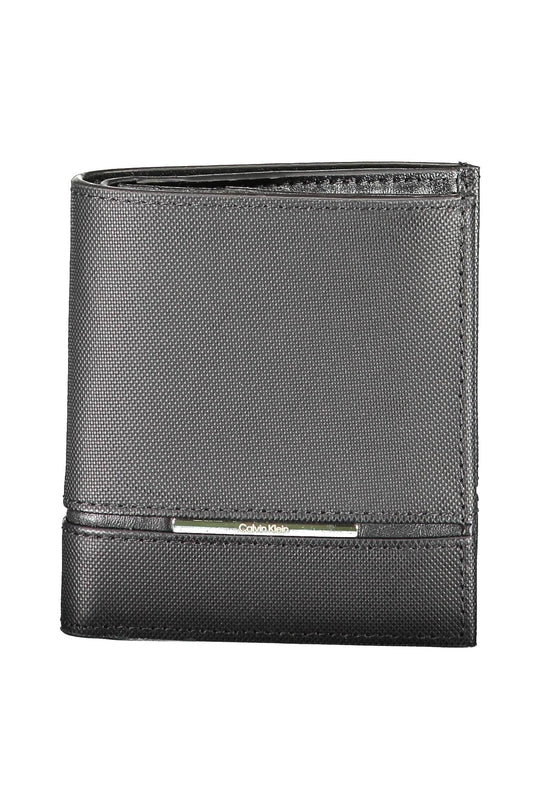 CALVIN KLEIN Portefeuille en cuir anti-RFID · Noir