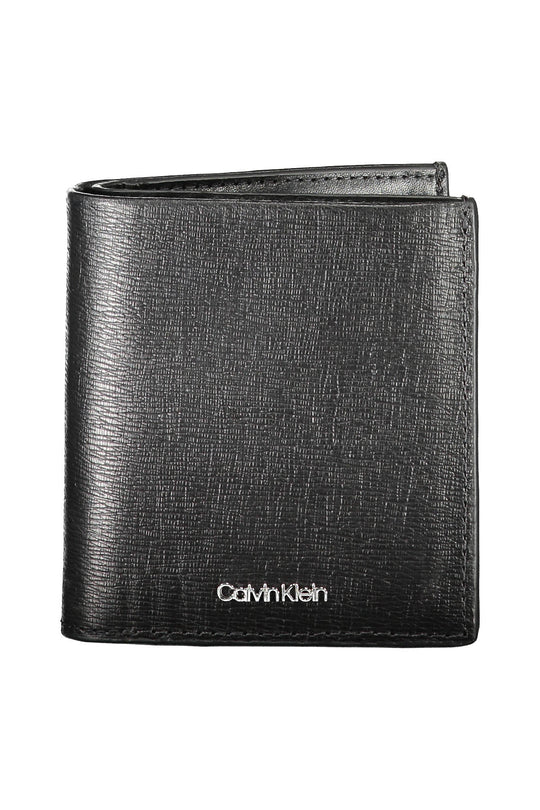 CALVIN KLEIN Portefeuille en cuir anti-RFID · Noir
