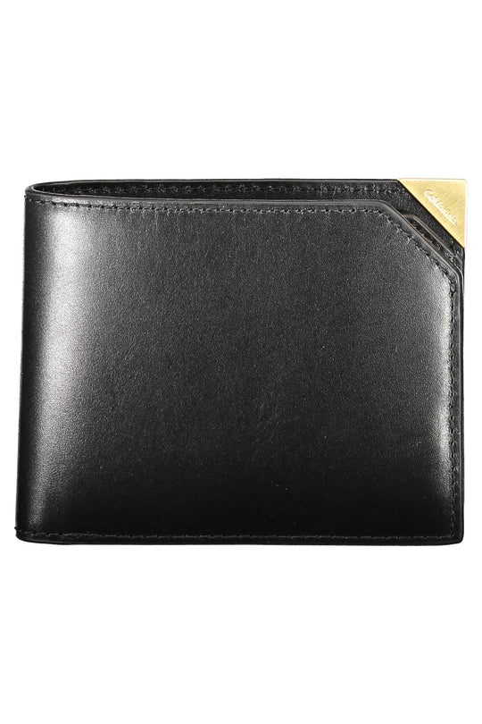 CALVIN KLEIN Portefeuille en cuir anti-RFID · Noir