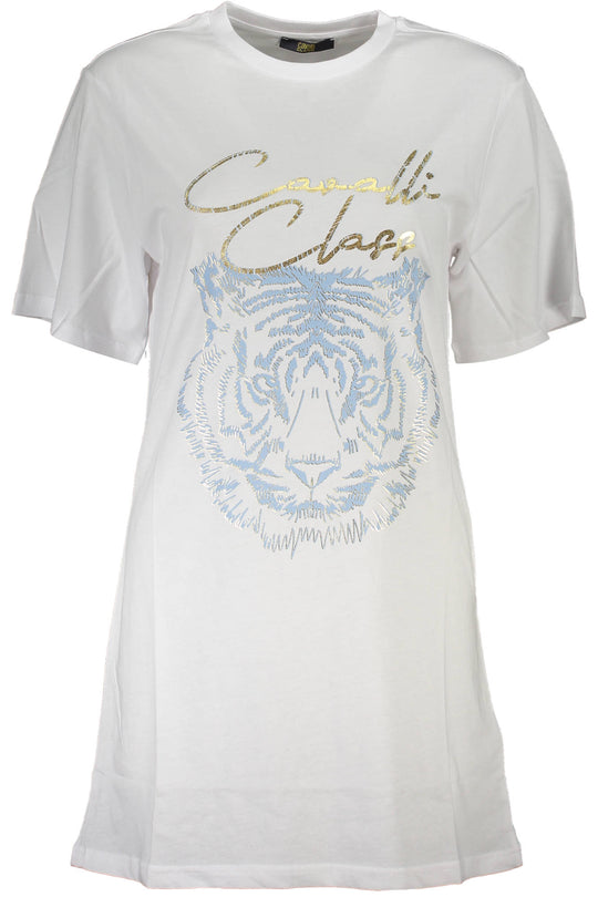 CAVALLI CLASS T-shirt em algodão com estampado · Branco