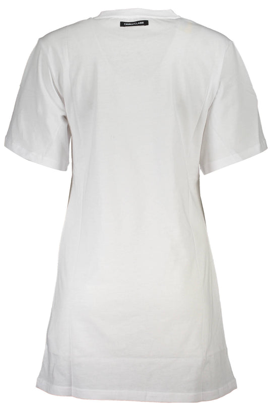 CAVALLI CLASS T-shirt em algodão com estampado · Branco
