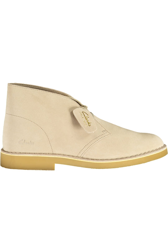 CLARKS Botins de atacadores em pele – Areia