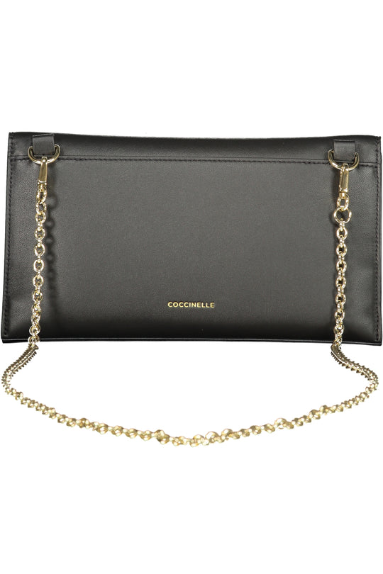 COCCINELLE Mala C-Me Light em pele com corrente – Preto