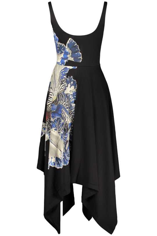 DESIGUAL Vestido comprido em algodão · Preto