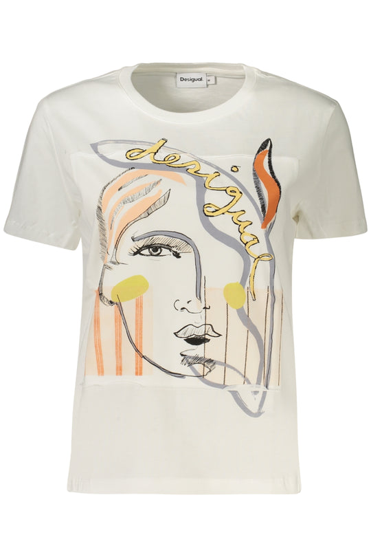 DESIGUAL T-shirt em algodão com estampado · Branco