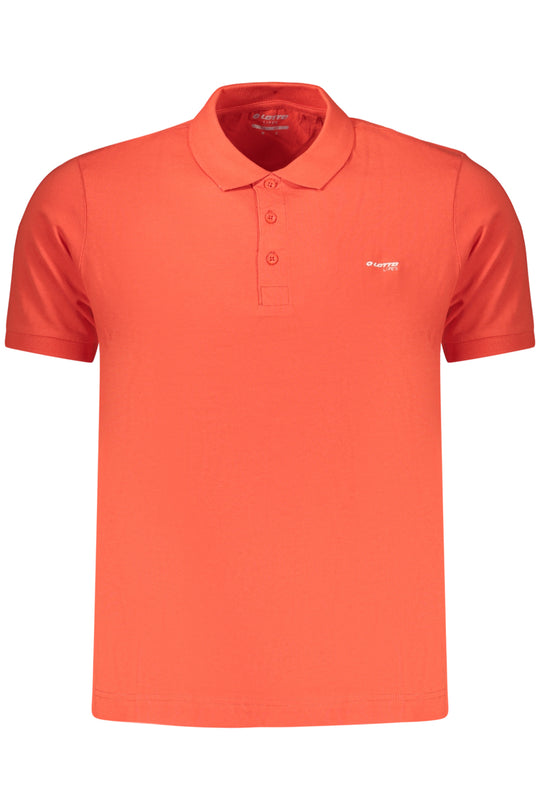 LOTTO Polo em algodão com bordado · Vermelho