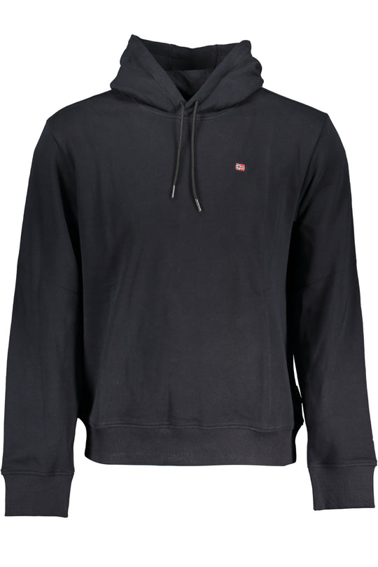 NAPAPIJRI Sweatshirt com capuz em algodão com bordado – Preto