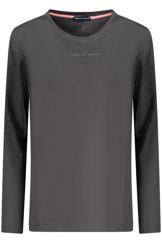 NORTH SAILS T-shirt de manga comprida em algodão com estampado – Preto