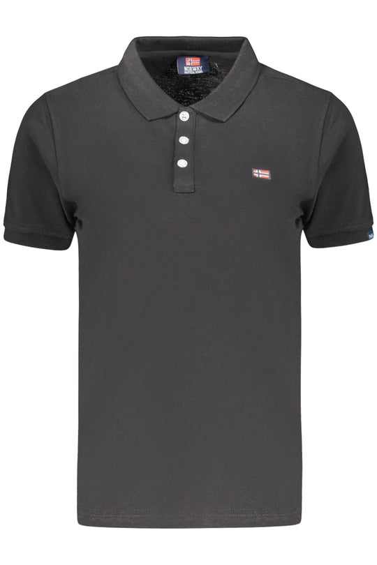 NORWAY 1963 Polo em algodão com bordado – Preto