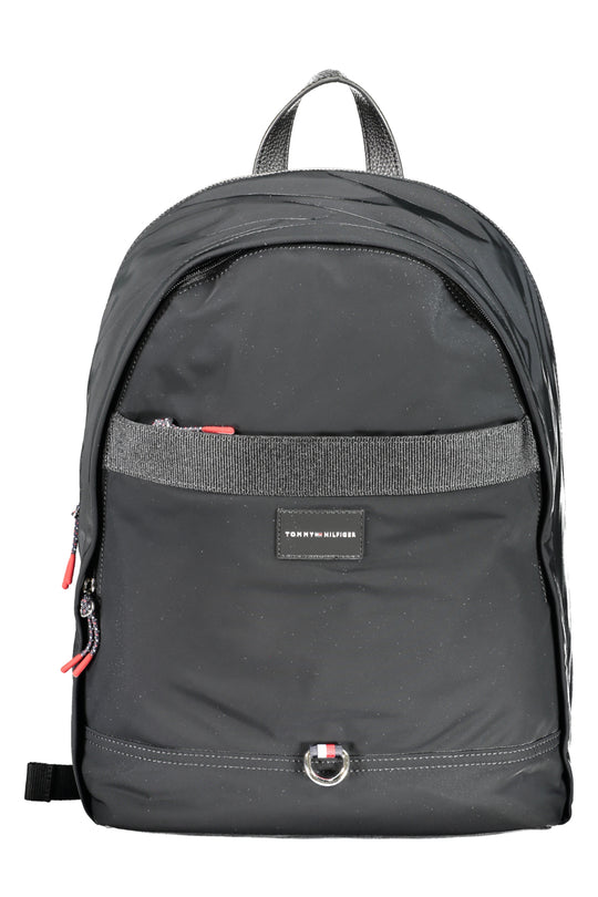 TOMMY HILFIGER Mochila com compartimento exterior para portátil e detalhes em contraste · Preto