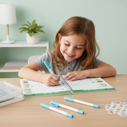 TIMELY™ 6 Reusable Grooved Handwriting Workbook for Kids