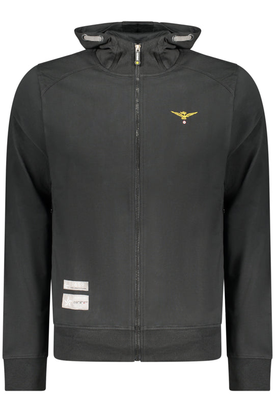 Accademia Militare Military Academy Men's Black Zip-Up Sweatshirt
