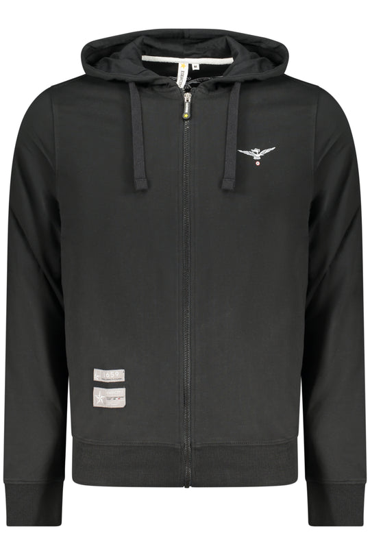 Accademia Militare Military Academy Men's Black Zip-Up Sweatshirt