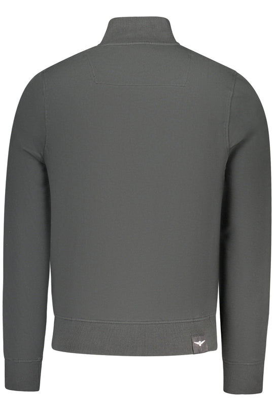 Accademia Militare Military Academy Men's Black Zip-Up Sweatshirt