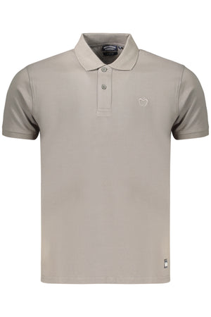 Baci&Abbracci Kisses & Hugs Men's Grey Short-Sleeved Polo Shirt