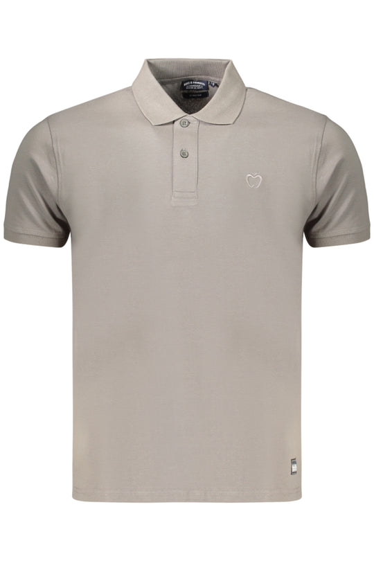 Baci&Abbracci Kisses & Hugs Men's Grey Short-Sleeved Polo Shirt