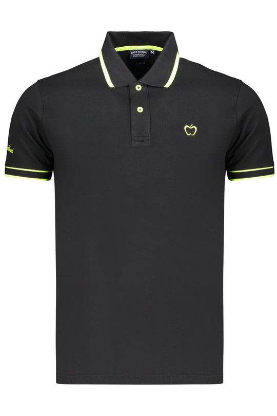Baci&Abbracci Kisses & Hugs Men's Short-Sleeved Black Polo Shirt