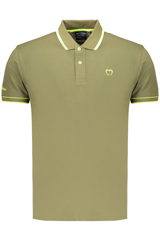Baci&Abbracci Kisses & Hugs Men's Green Short-Sleeved Polo Shirt
