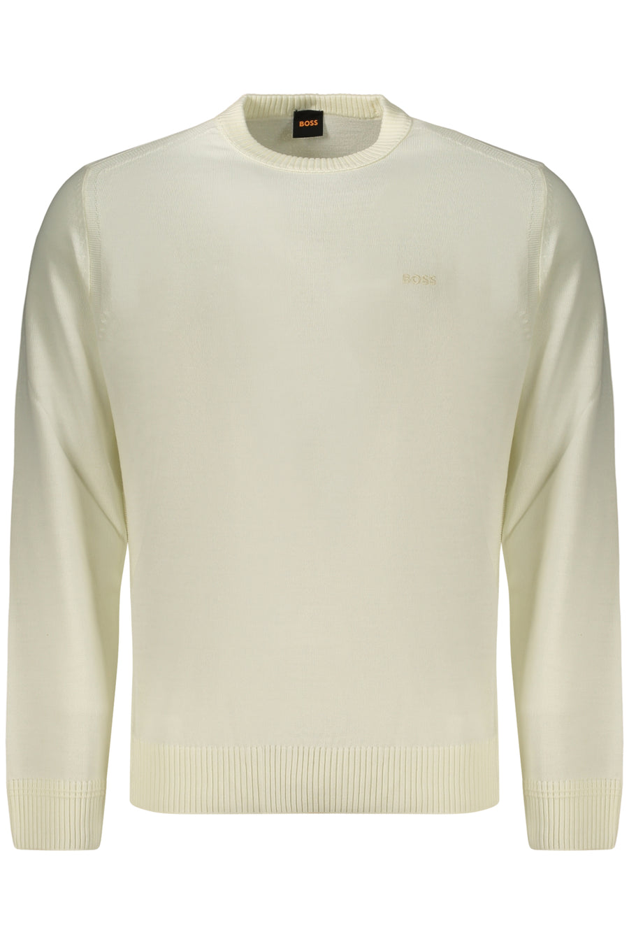 BOSS Crew-Neck Wool Sweater – Branco