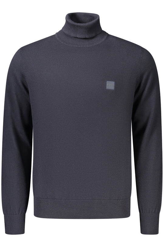 BOSS Camisola de gola alta em mistura de caxemira · Azul