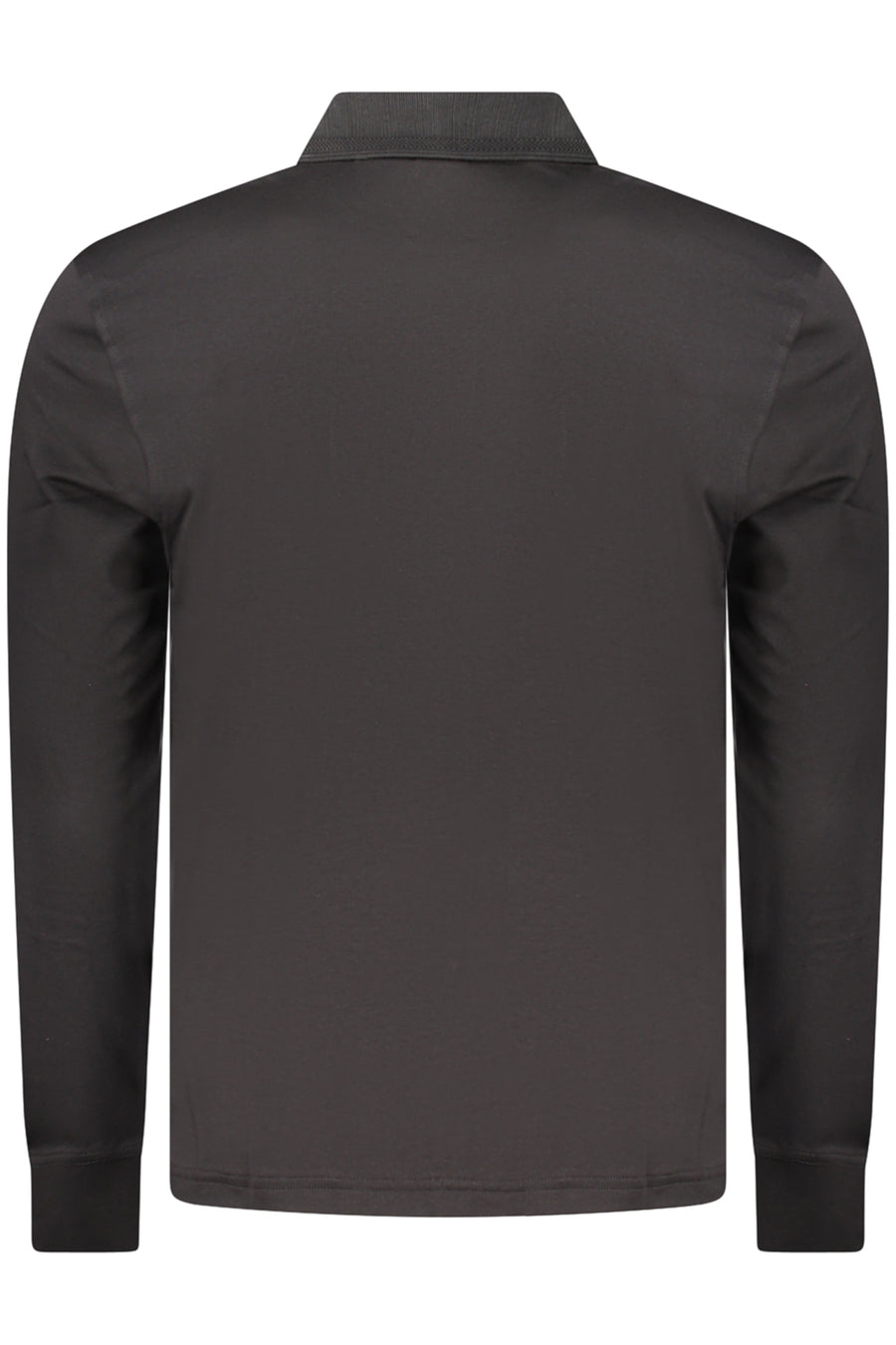 BOSS Polo a maniche lunghe in cotone con ricamo – Preto