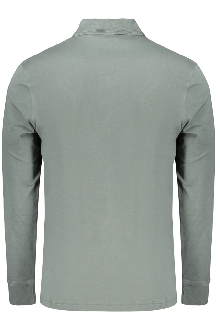 BOSS Polo a maniche lunghe in cotone con ricamo – Verde