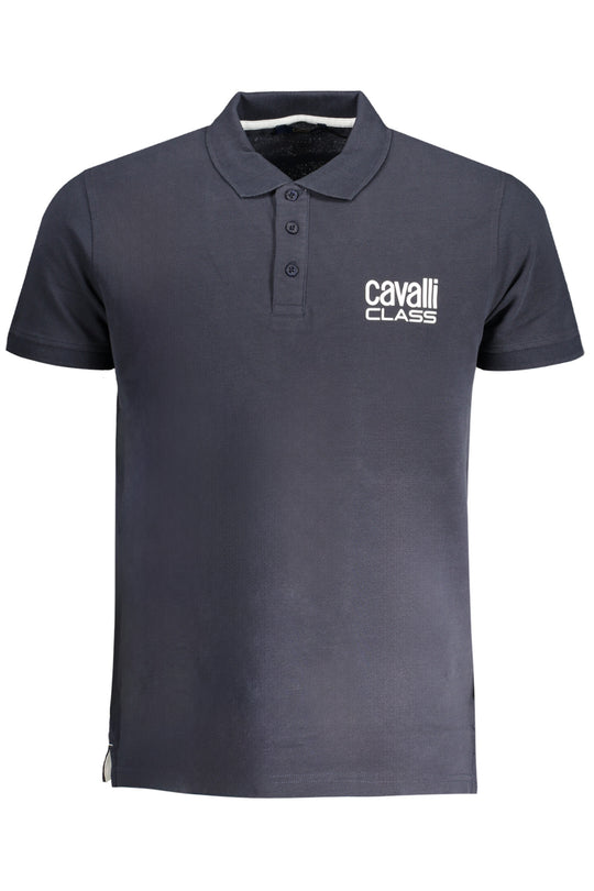 Cavalli Class Men's Short Sleeved Polo Shirt Blue