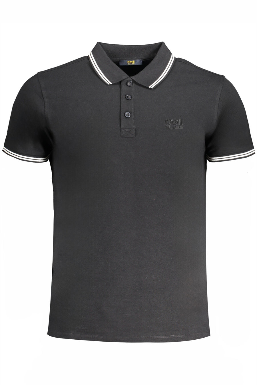 Cavalli Class Men's Short Sleeved Polo Shirt Black