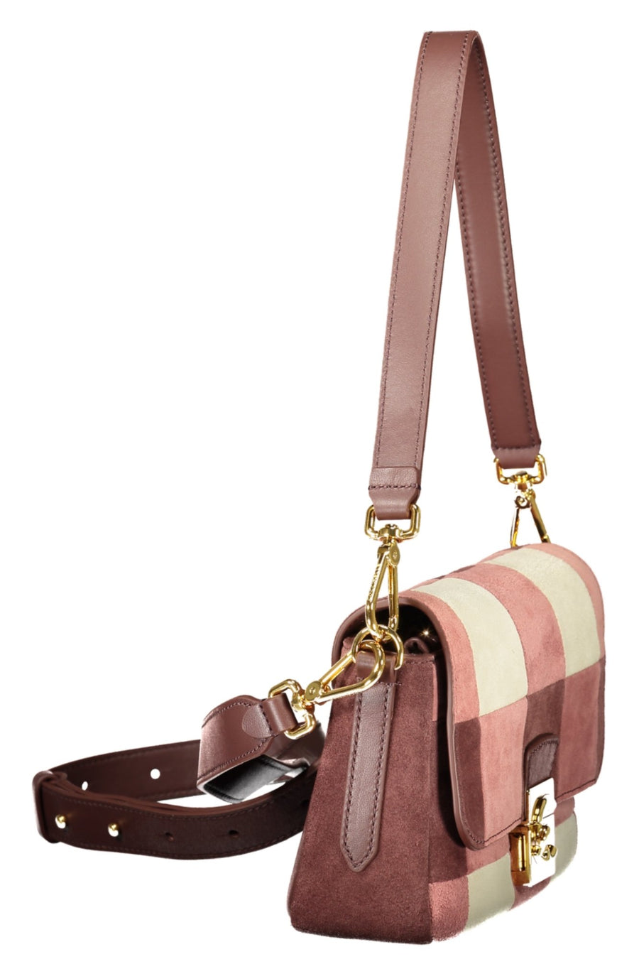 Coccinelle Mala C-Me Lock em pele — Rosa