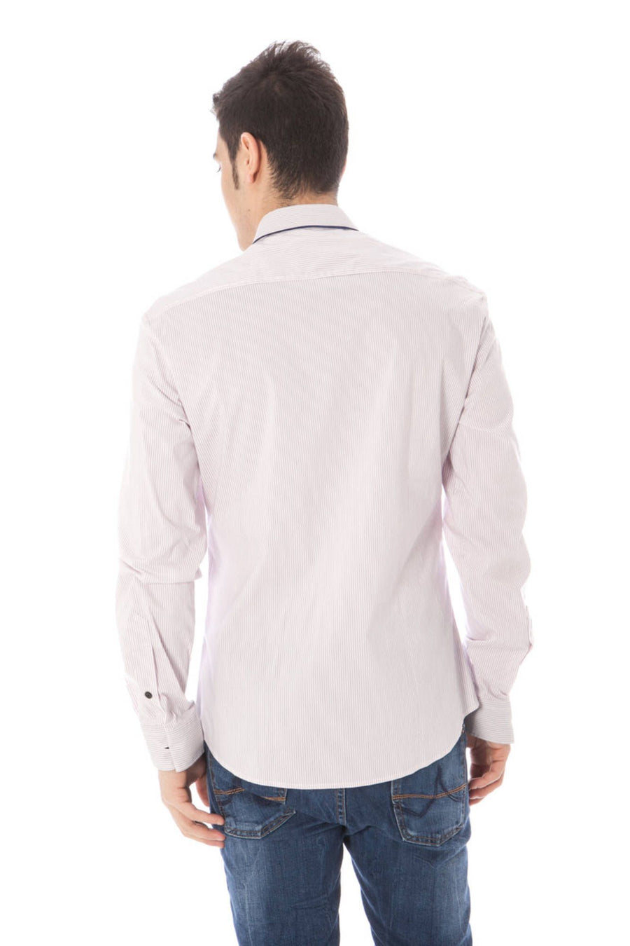 Costume National Men's Long Sleeve Pink Shirt