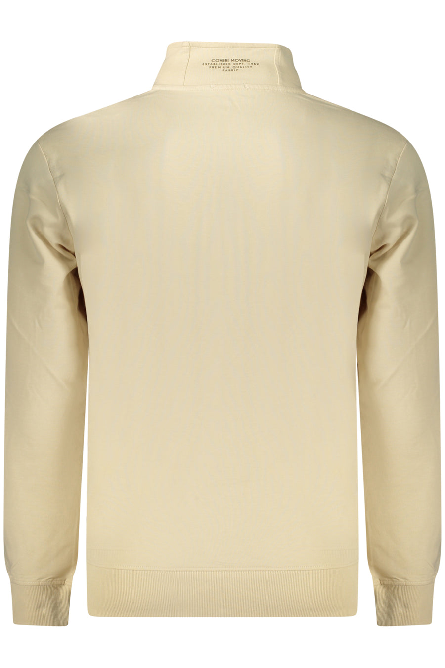 Coveri Moving Men's Beige Zip-Up Sweatshirt