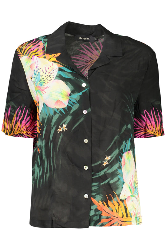 Desigual Women's Short-Sleeved Shirt Black