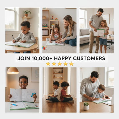 TIMELY™ 6 Reusable Grooved Handwriting Workbook for Kids