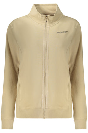Freddy Women's Beige Zip-Up Sweatshirt