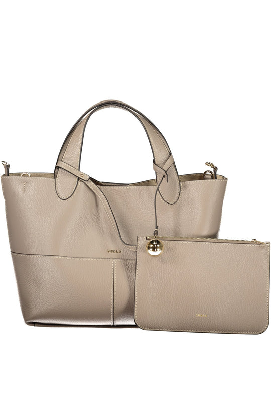 FURLA Leather Tote Bag · Grey