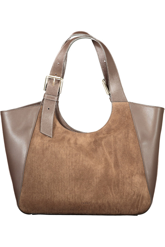 FURLA Leather Tote Bag · Brown