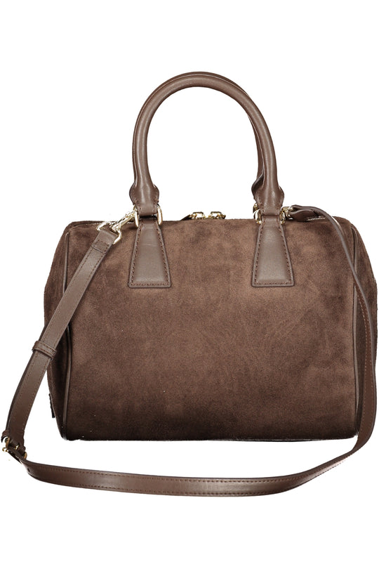 FURLA Olivia M Boston Leather Bag · Brown