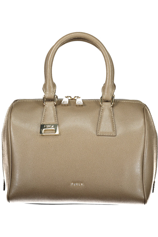 FURLA Olivia M Boston Leather Bag · Green