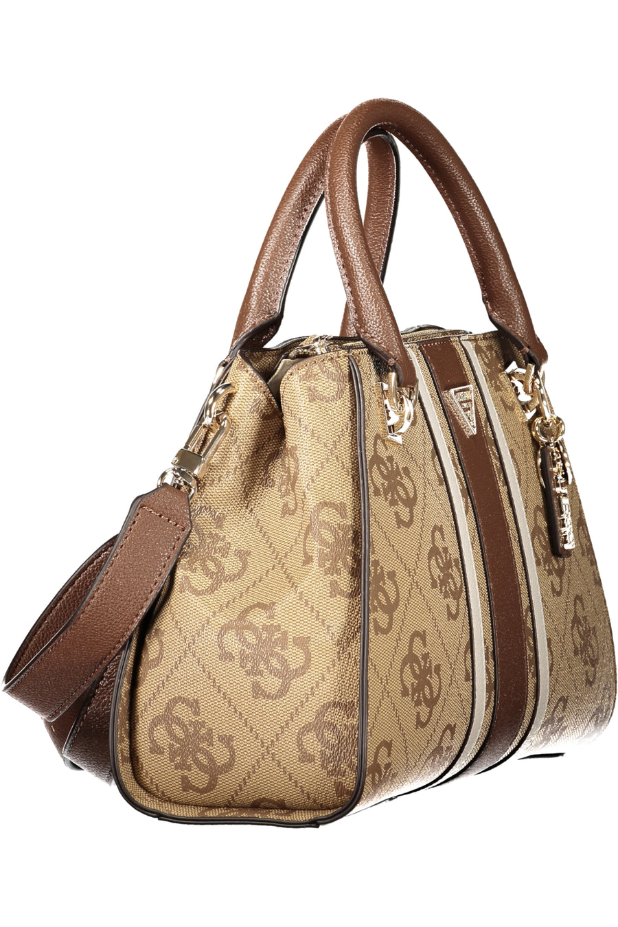 Guess Jeans Noelle II Bag with Print, Strap and Centre Pocket – Bege