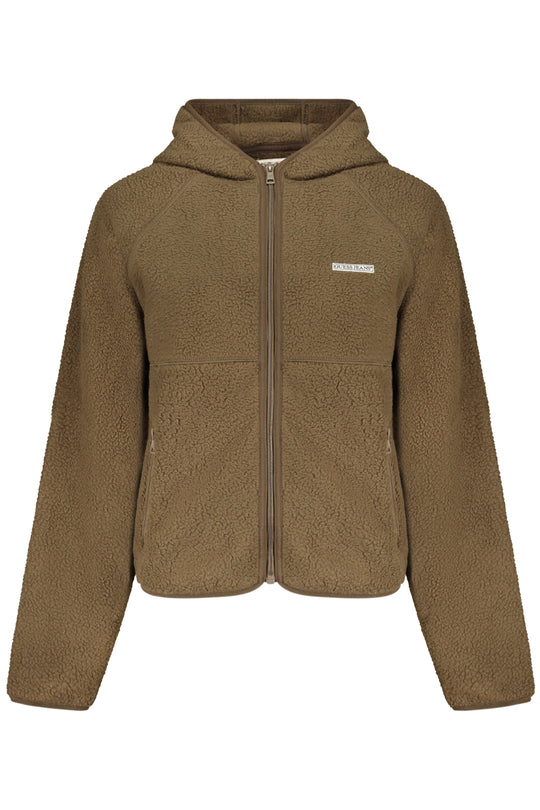 Guess Jeans Women's Brown Zip-Up Sweatshirt