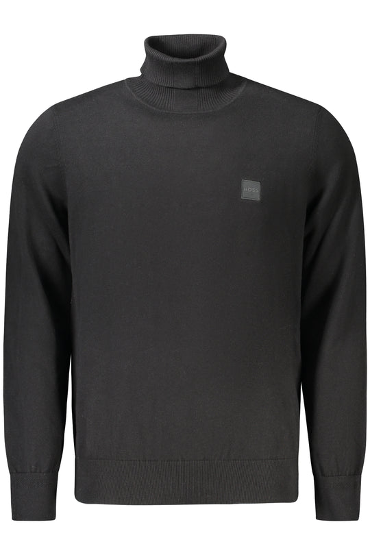 BOSS Camisola de gola alta em mistura de caxemira · Preto