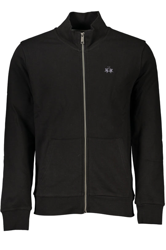 La Martina Men's Black Zip Sweatshirt