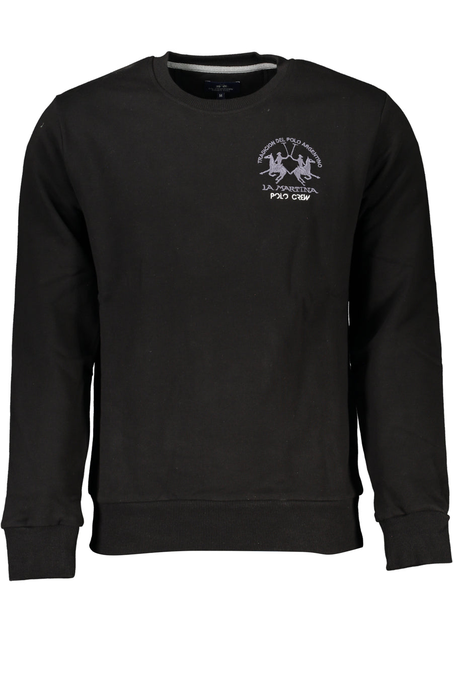 La Martina Black Men's Zipless Sweatshirt