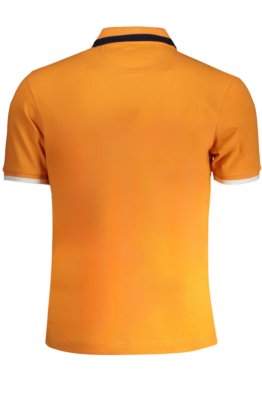 La Martina Men's Orange Short Sleeved Polo Shirt