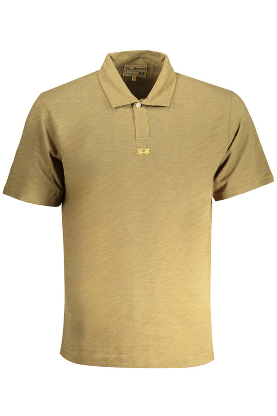 La Martina Men's Green Short-Sleeved Polo Shirt