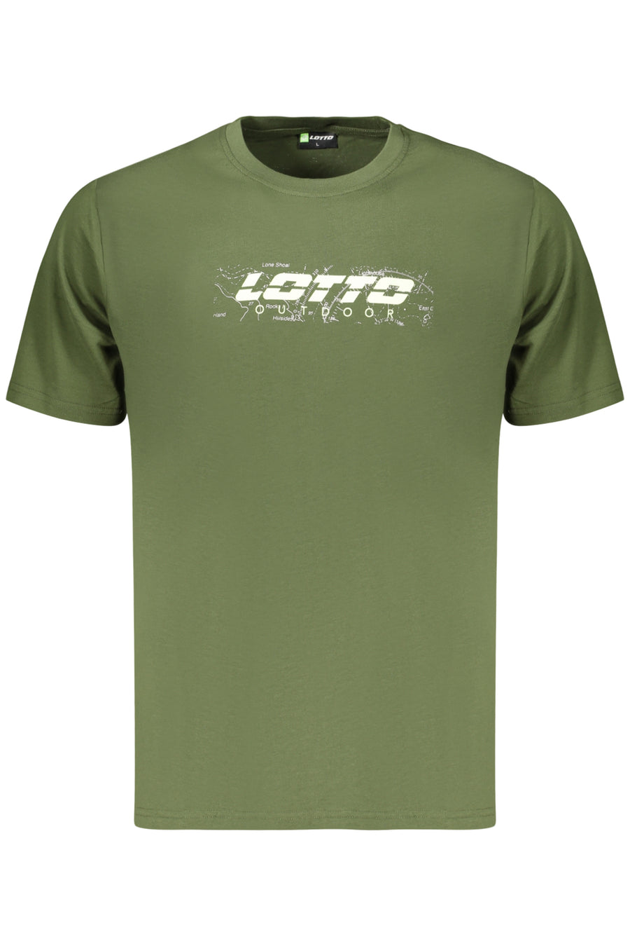 LOTTO MEN'S SHORT-SLEEVED GREEN T-SHIRT