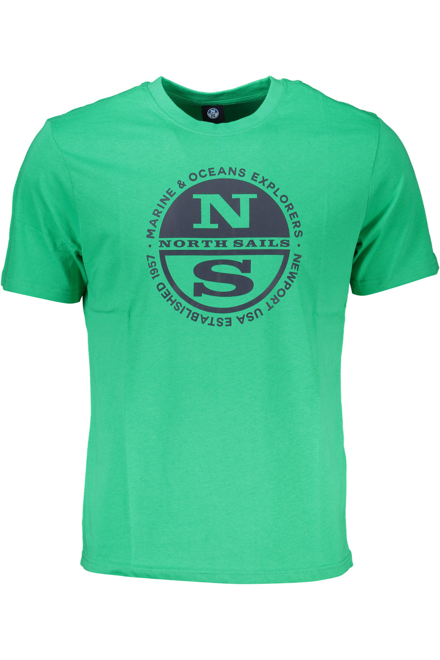 North Sails T-shirt in cotone con stampa – Verde