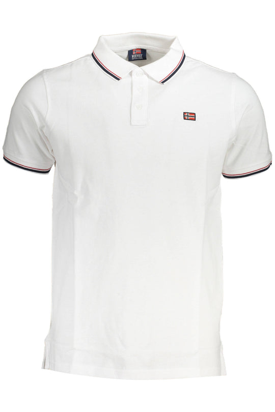 Norway 1963 Men's Short Sleeve Polo White