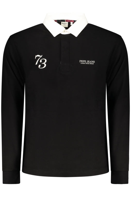 Pepe Jeans Men's Long-Sleeved Polo Shirt, Black