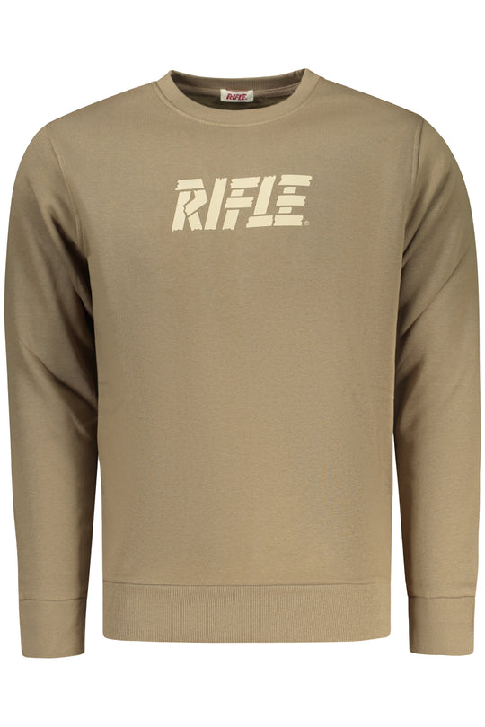 Rifle Men's Zip-Up Sweatshirt Brown